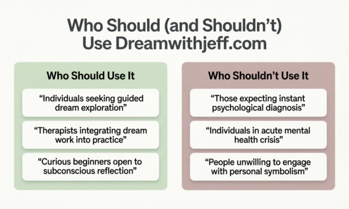 Who Should (and Shouldn't) Use Dreamwithjeff.com