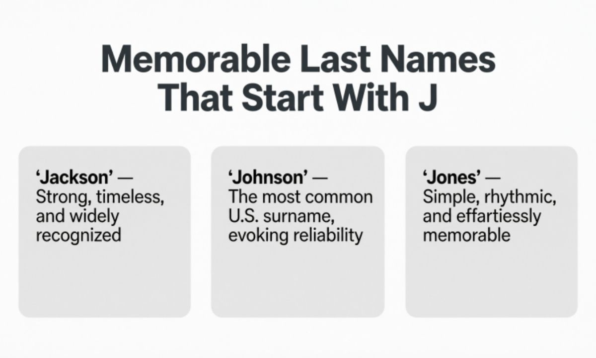 Memorable Last Names That Start With J