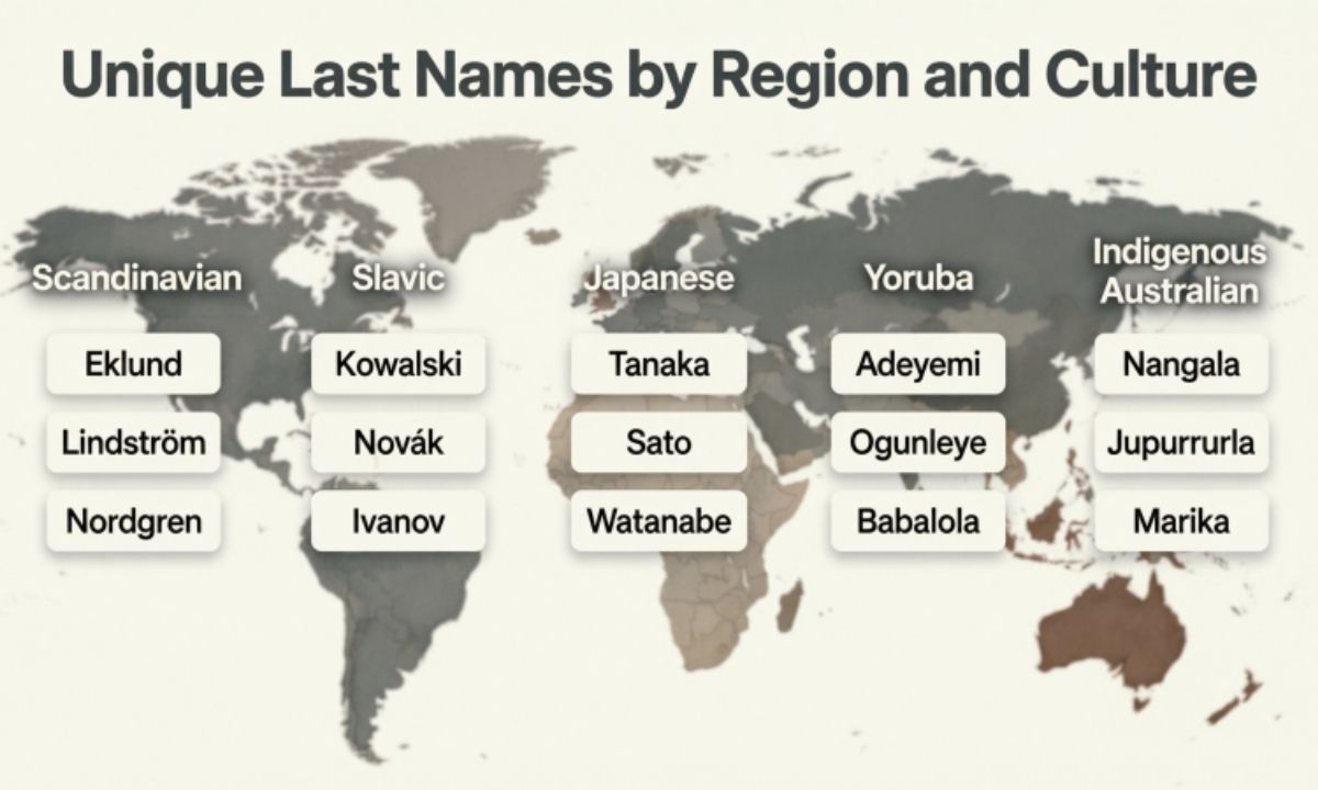 Unique Last Names by Region and Culture